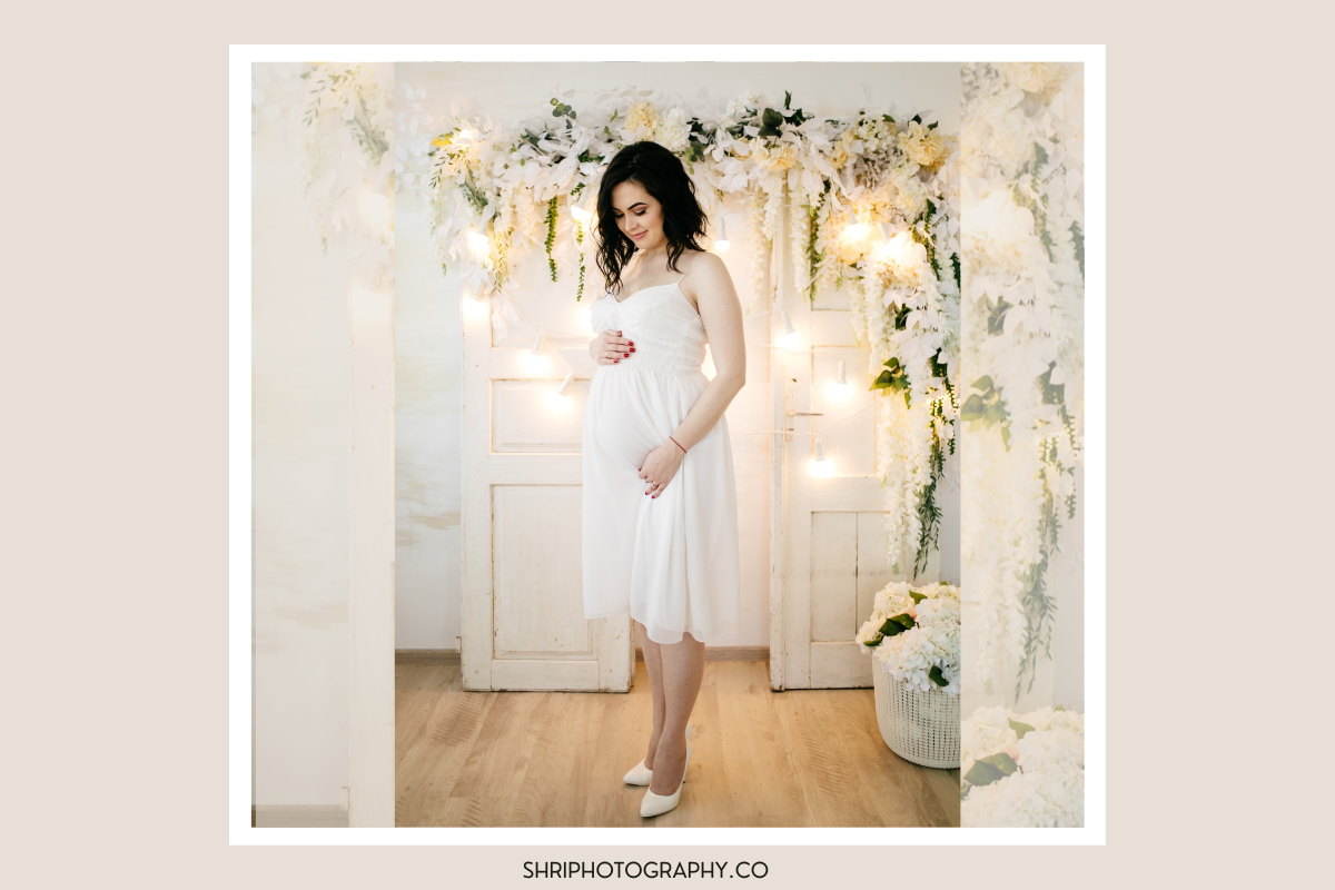 Maternity Photoshoot Ideas | Props, Dress & Posses (Indoor) - Shri